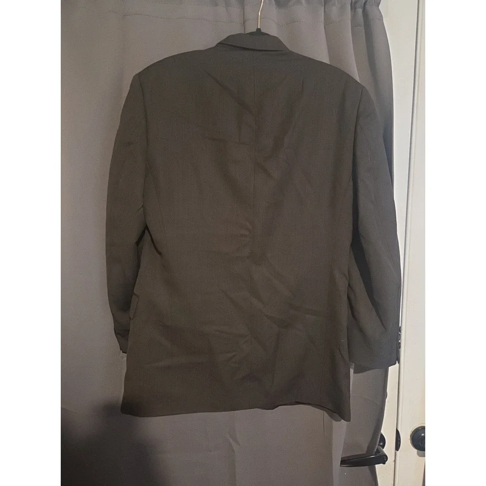 Jack Victor Montreal Olive Brown Blazer, Men's 42R Sport Coat Canada Virgin Wool